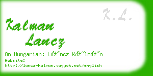 kalman lancz business card